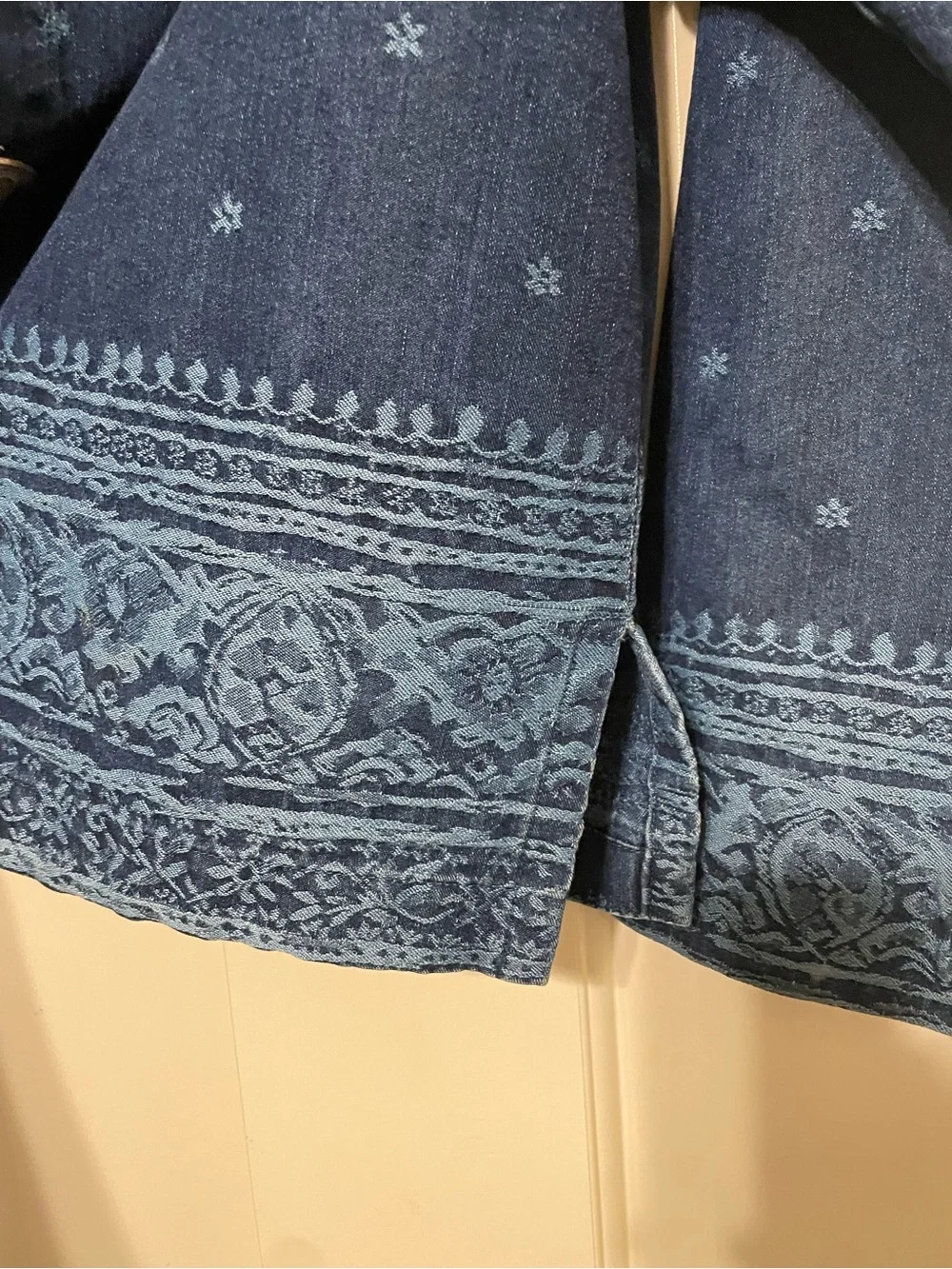 Gotcha Covered Vintage Denim Embroidered Blazer Jacket Women’s L
